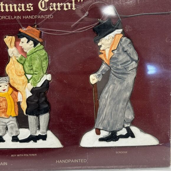 Dept 56 "A Christmas Carol" Cold Cast Porcelain Hand-painted Ornament Set Of 3 - Picture 3 of 6